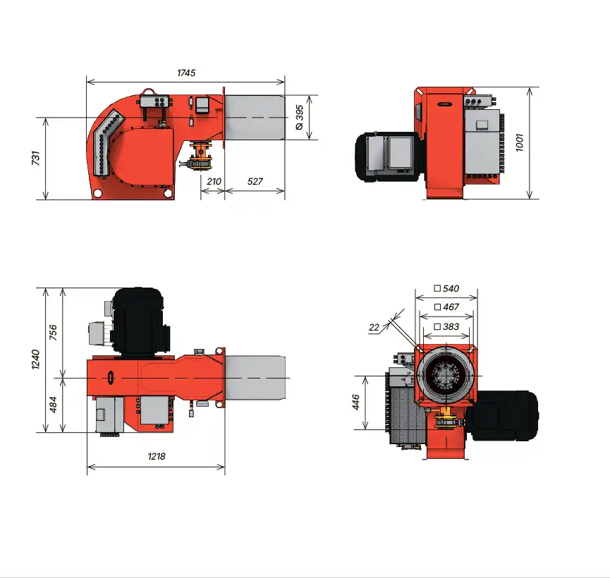 Основные размеры