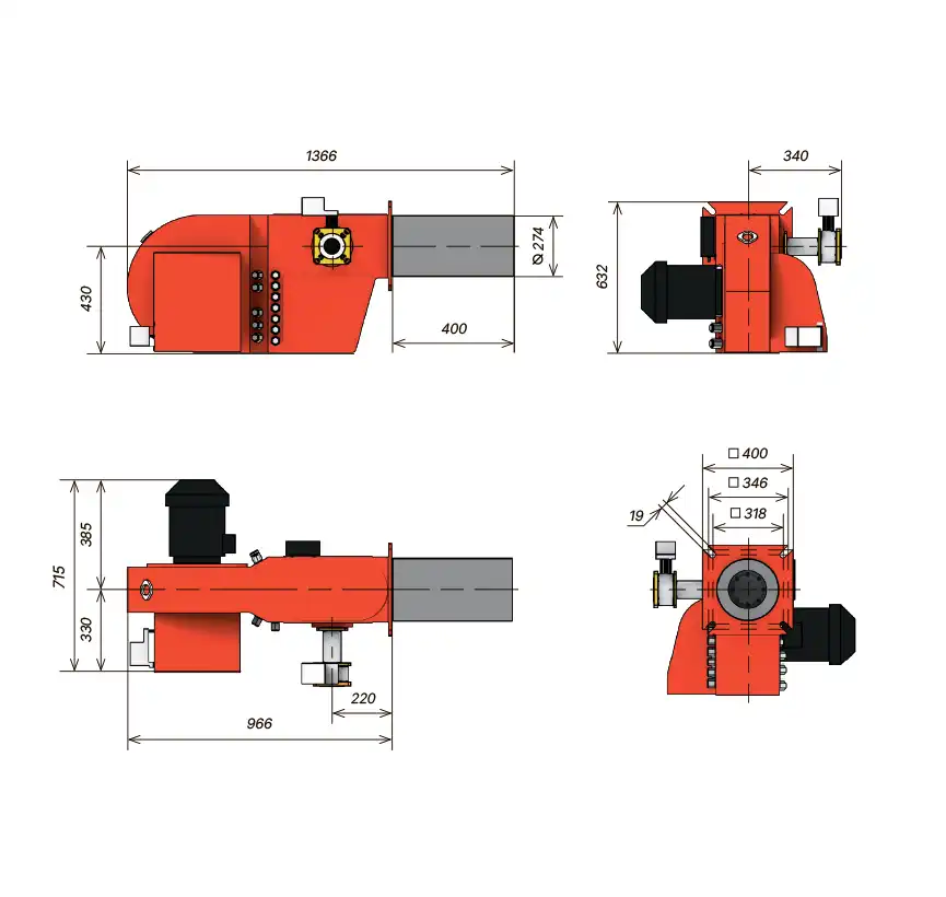 Основные размеры