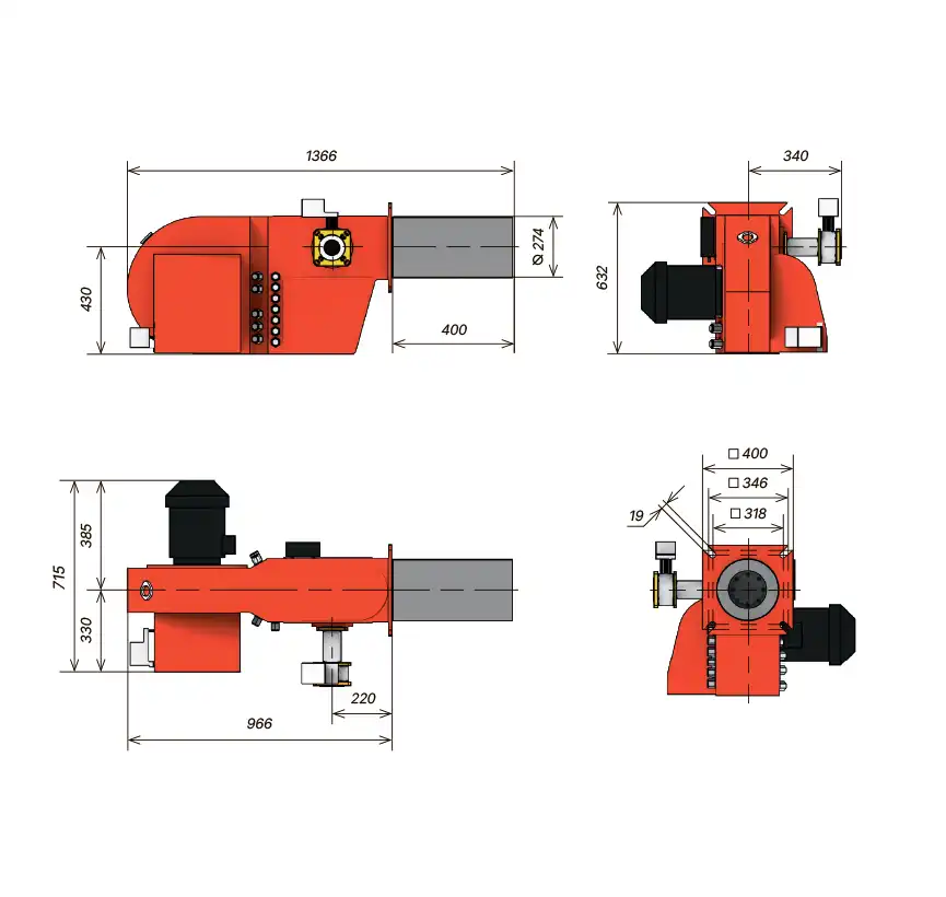 Основные размеры