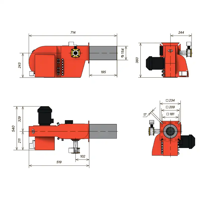 Основные размеры